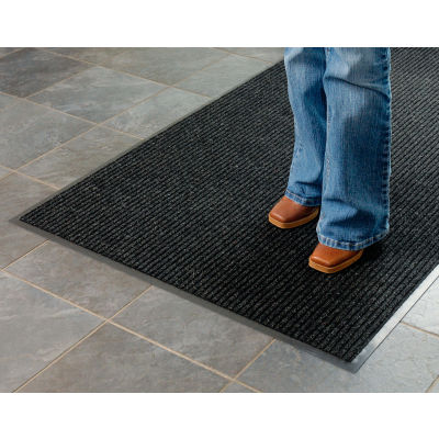 Apache Mills Brush & Clean™ Entrance Mat 3/8" Thick 3' x Up to 60' Charcoal