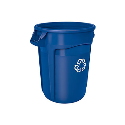Rubbermaid® Brute Recycling Can, 32 Gallon, Bleu