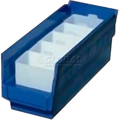  30101 coupes de bac Akro-Mils pour bacs à étagère  - 3-1/4 po x 2 po x 3 po, blanc - Qté par paquet : 48