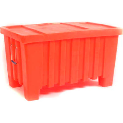 Myton Forkliftable Bulk Shipping Container MTW-2 with Lid - 43"L x 26-1/2"W x 24"H, Red