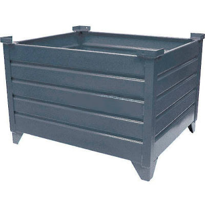 Global Industrial™ Stackable Steel Container, 30"Lx30"Wx24"H, Non peint
