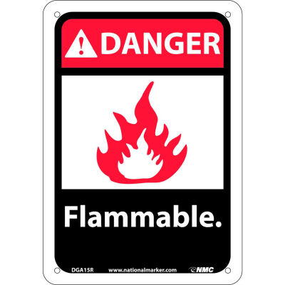 Signes graphiques - Danger inflammable - plastique 7" W X 10" H