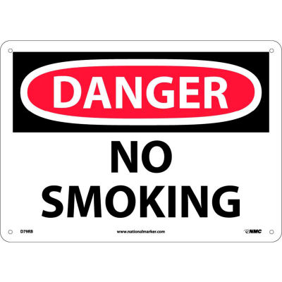 Signalisation de sécurité - Danger ne pas fumer - Rigides en plastique 10" H X 14" W