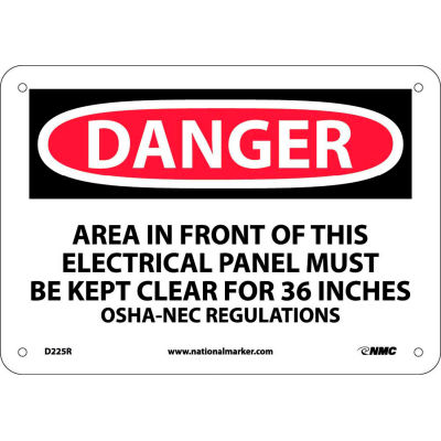Signalisation de sécurité - Zone de danger - Rigides en plastique 7" H X 10" W