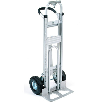 Global Industrial™ Aluminium 3-en-1 Convertible Hand Truck With Pneumatic Wheels