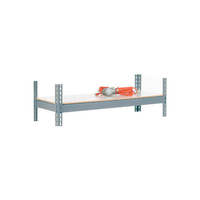 Global Industrial™ Additional Shelf, Double Rivet, Pont en mélamine, 72"L x 24"P, Gris, États-Unis