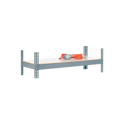 Global Industrial™ Additional Shelf, Double Rivet, Pont en mélamine, 60"L x 24"P, Gris, États-Unis