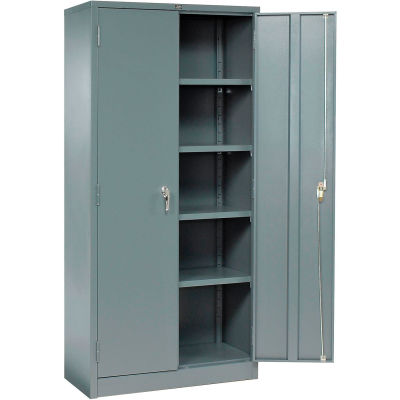 Armoire de rangement industriel™ global, poignée tournante, 36 « L x 18 « P x 78 « H, gris, non assemblé