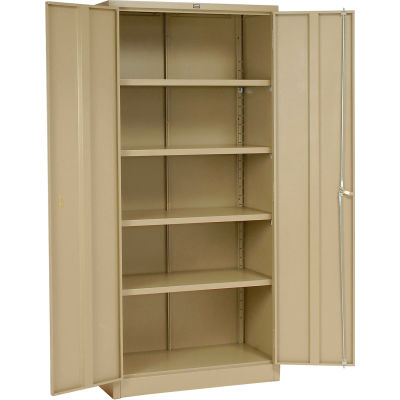 Armoire de rangement industriel™ global, poignée tournante, 36 « L x 18 « P x 78 « H, bronzage, non assemblé