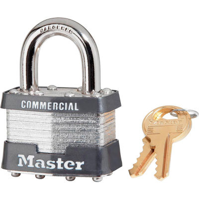 Cadenas à clé Master Lock® no. 1 - Anse de 15/16 po - Clés différentes - Qté par paquet : 6