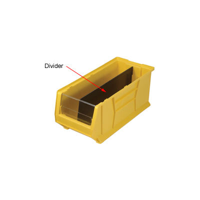 Quantum Divider DUS954 For Hulk Stacking Bins QUS954, QUS964, 16-1/2 x 23-7/8 x 11, Price Pkg of 6