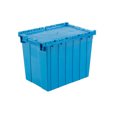 Global Industrial™ Plastic Attached Lid Shipping - Conteneur de stockage 21-7/8x15-1/4x17-1/4 Bleu