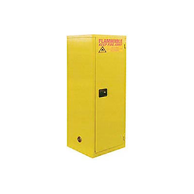 Global Industrial™ Inflammable Cabinet, Manuel Close Single Door, 60 Gallon, 23"Wx34"Dx65"H