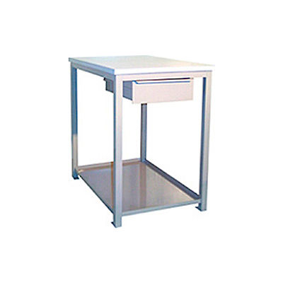 Tiroir en rite construit, étagère, bord carré supérieur de la boutique, 18"L x 24"P x 36"H, bleu