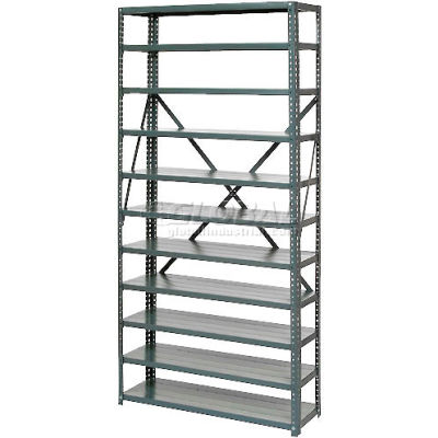 Global Industrial Steel Open Shelving 10 Shelves No Bin - 36x18x73