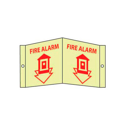 Fire Alarm Sign - Glow Acrylic 8 x 14-1/2