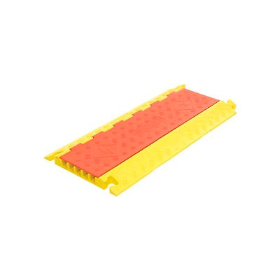 Protège-câble 5-canal généraliste, 36" L x 17-1/4" W x 1-15/16 « H, jaune/Orange