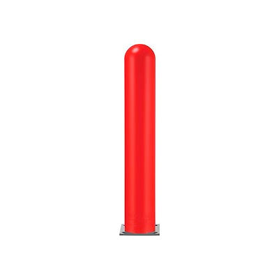 Global Industrial™ Smooth Bollard Post Sleeve, 8" HDPE Dome Top, Red