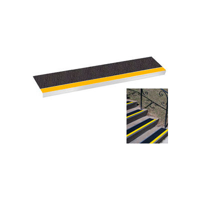 Grain de Surface en aluminium escalier marche 9" D 42" W collé Yellowblack