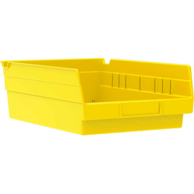 Akro-Mils Plastique Nesting Storage Shelf Bin 30150 - 8-3/8 po L x 11-5/8 po L x 4 po H Jaune - Qté par paquet : 12