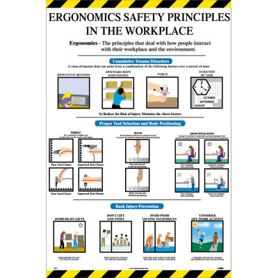 Poster, Ergonomics Safety Principles, 36 x 24