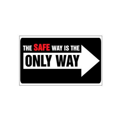 Banner, The Safe Way est le seul moyen, 3 pi x 5 pi