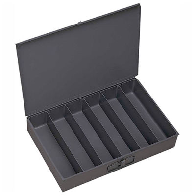 Durham Steel Scoop Compartment Box 117-95 - 6 Vertical Compartments 18 x 12 x 3 - Pkg Qty 4
