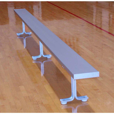 21' Aluminum Park Bench Without Back, Portable and/or Surface Mount