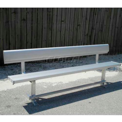 8' Aluminum Park Bench With Back, Portable and/or Surface Mount