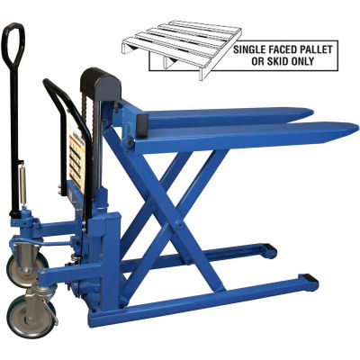 Bishamon® SkidLift™ Foot Operated Skid Truck LV-100W 2200 Lb. Cap. 27 x 42.5 Forks