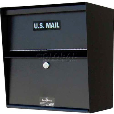 Jayco LLAHW Wall Mount Horizontal Aluminum Letter Locker Mailbox Black