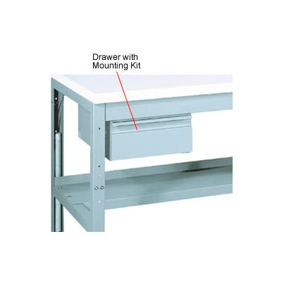 Drawer with mounting kit