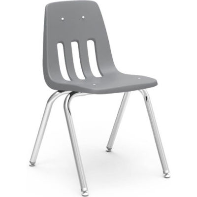 Chaisse de classe 9018 Classic Series™ Virco® - Gray, décharge arrière - Qté par paquet : 4