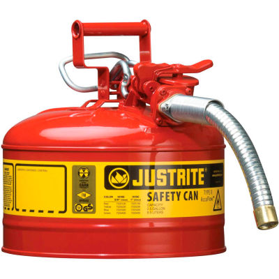 Justrite® sécurité de Type II peuvent - Gallon de 2-1/2 avec 1" tuyau, 7225130