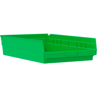 Akro-Mils Plastique Nesting Storage Shelf Bin 30178 - 11-1/8 po L x 17-5/8 po L x 4 po H Vert - Qté par paquet : 12