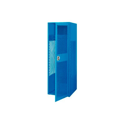 Casier d’équipement de sécurité industriel™ mondial à 1 portes, 24 po L x 24 po P x 72 po H, bleu, entièrement soudé