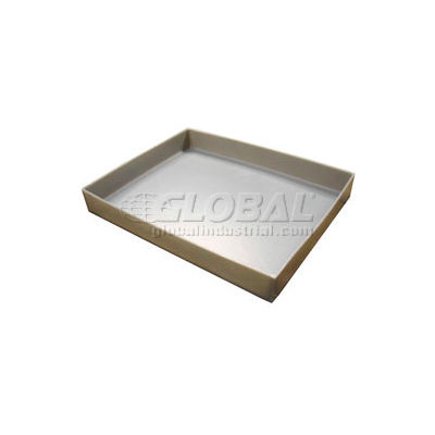 Plateau en plastique moulé par rotation 19-1/2 x 15-1/4 x 2-1/2 gris