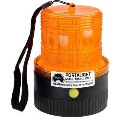 Wolo® batterie alimenté LED Avertissement Lumière Amber Lens Magnet Mount - 3020-A