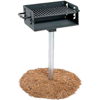 Tournante Grill piédestal avec 3-1/2" dia. Post (Surface de cuisson de 300 po2)