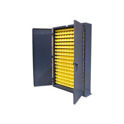 Strong Hold® Heavy Duty Slim Line Bin Cabinet 46-BSC-100 - With 187 Bins 48x10x72