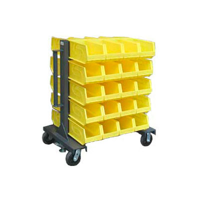 Strong Hold® Heavy Duty Mobile Bin Rack 3.33.2-BR-40CA - Double-Sided With 40 Bins