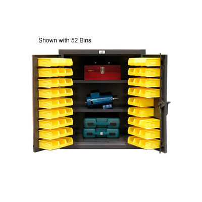 Strong Hold® Heavy Duty Counter Top Bin Cabinet 43.5-BS-242 - With 81 Bins 48x24x42
