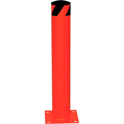 Une borne en acier rouge avec bouchon amovible 24" H x 5-1/2 » dia.