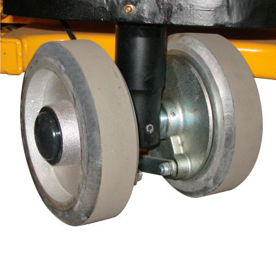 Two 7" Polyurethane Steer Wheels & Brakes 272147 for Wesco® Pallet Truck 984873