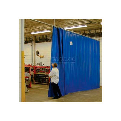 Global Industrial™ Solid Blue Curtain Wall Partition 24 x 8