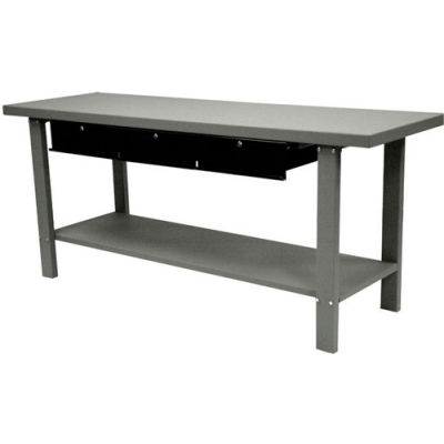 Homak Automotive Steel Workbench, 3 tiroirs, 78-3/4"W x 25-1/2"D, Gris