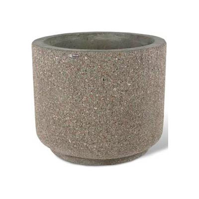 Concrete Outdoor Planter 36"Dia x 30"H Round Gray limestone