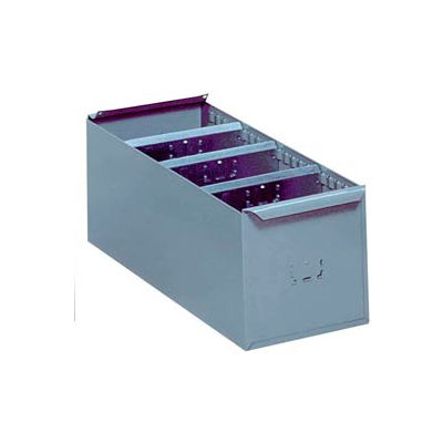 Lyon Steel Shelf Box DD8116 - 5-21/32"W x 11-1/4"D x 4-5/16"H, Gray