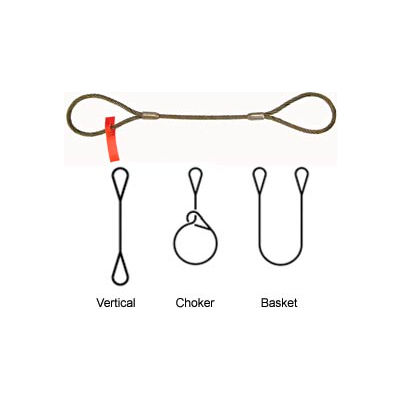 Lift-All® 1IEEX4 Permaloc™ Wire Rope Sling 1" x 4' Eye to Eye