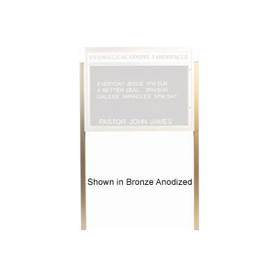 Aarco Double Sided Lawn Post Bronzed Anod. - 2"W x 96"H